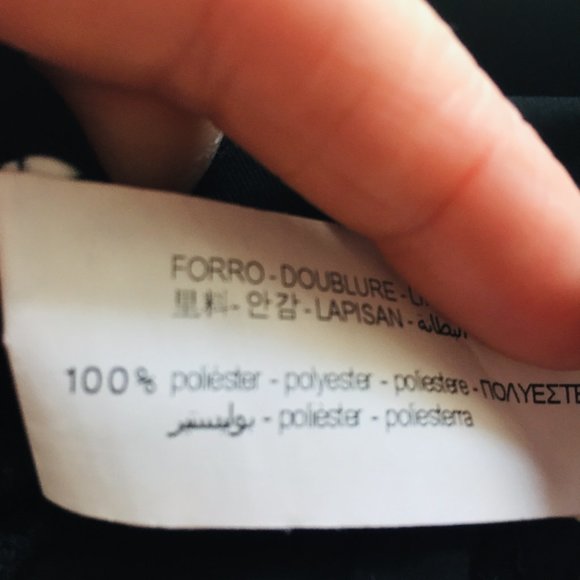 Zara Black Lace Oversized Crop Top Blouse  3/4 Bell Puff Sleeves XS - Picture 5 of 5